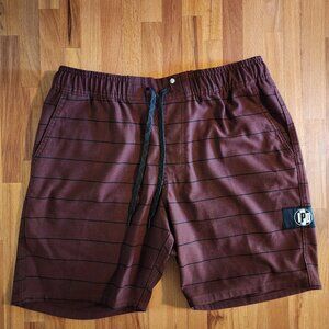 IPD Medium Henry Red with Black Stripes Shorts